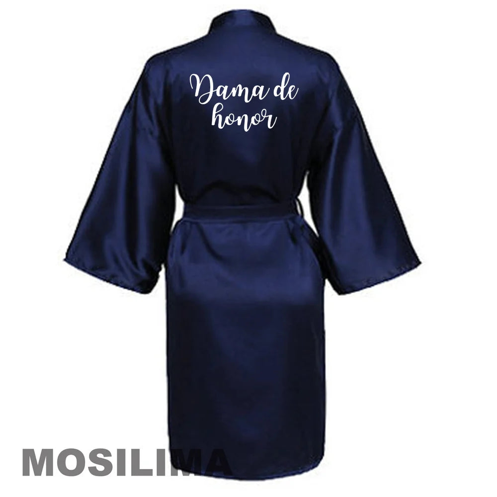Light Pink Bridal Satin Robe