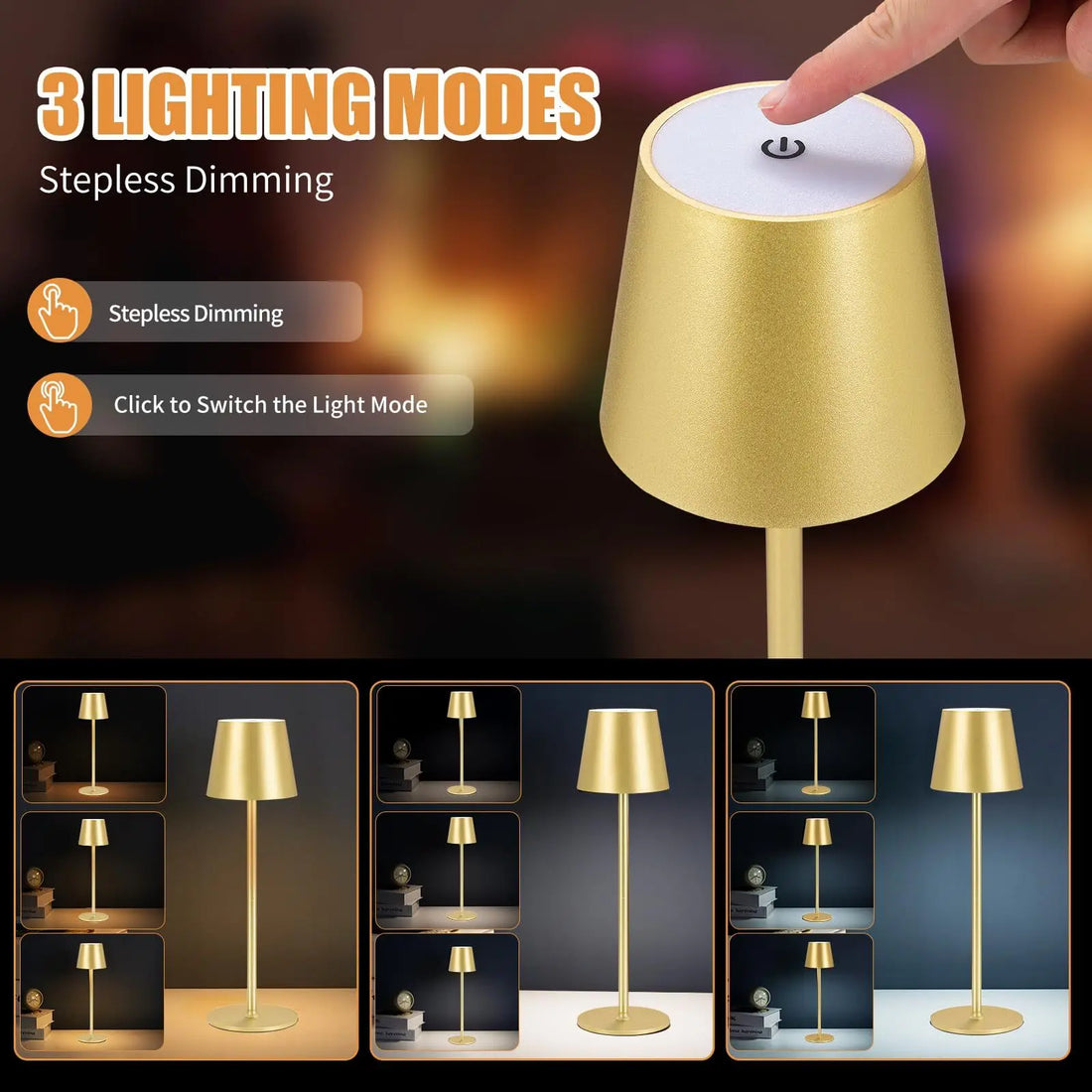 Touch Control Bedside Lamp