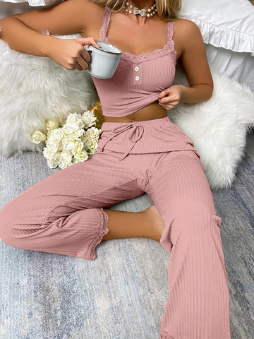 Women's Ribbed Pajama Set