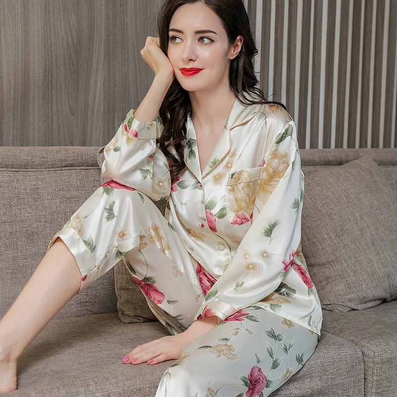 Birdtree 100% Real Silk Pajama Set