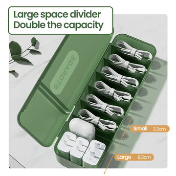 Cable Storage Box with 7 Compartments